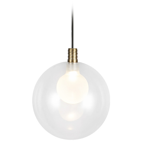 Kuzco Lighting Kuzco Lighting Bolla Brushed Gold LED Mini-Pendant Light with Globe Shade PD3106-BG