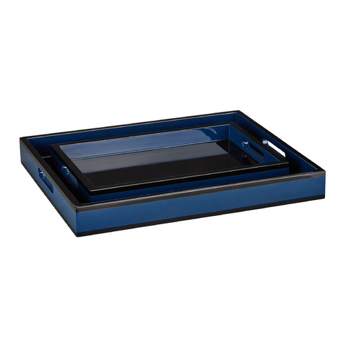 Currey and Company Lighting Currey and Company Navy & Black Tray 1200-1018