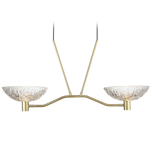 Maxim Lighting Maxim Lighting Metropolis Satin Brass LED Island Light with Bowl / Dome Shade 24982TCSBR