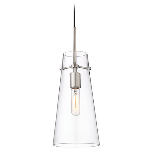 Z-Lite Z-Lite Kira Brushed Nickel Mini-Pendant Light with Conical Shade 7508P-BN
