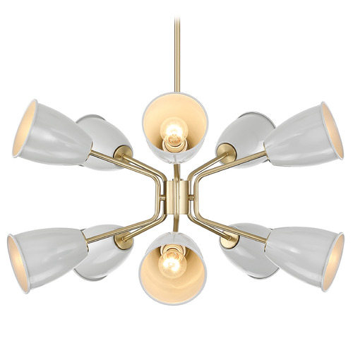 Designers Fountain Lighting Designers Fountain Biba Brushed Gold Chandelier D287M-10CH-BG