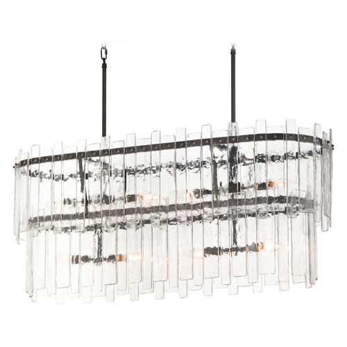 Maxim Lighting Maxim Lighting Warren Dark Bronze Island Light with Oval Shade 21838AGDBZ