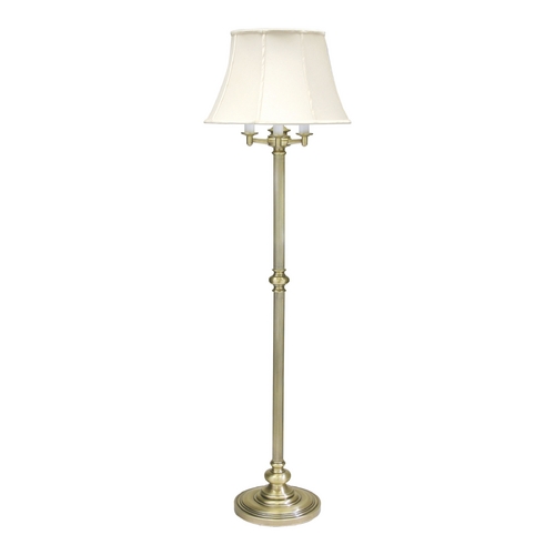 House of Troy Lighting Newport Six-Way Floor Lamp in Antique Brass by House of Troy Lighting N603-AB