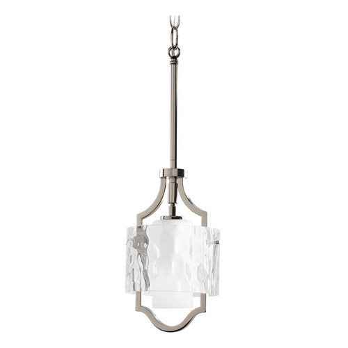 Progress Lighting Caress Mini Pendant Polished Nickel by Progress Lighting P5044-104WB