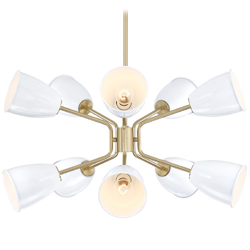 Designers Fountain Lighting Designers Fountain Biba Brushed Gold Chandelier D300M-10CH-BG