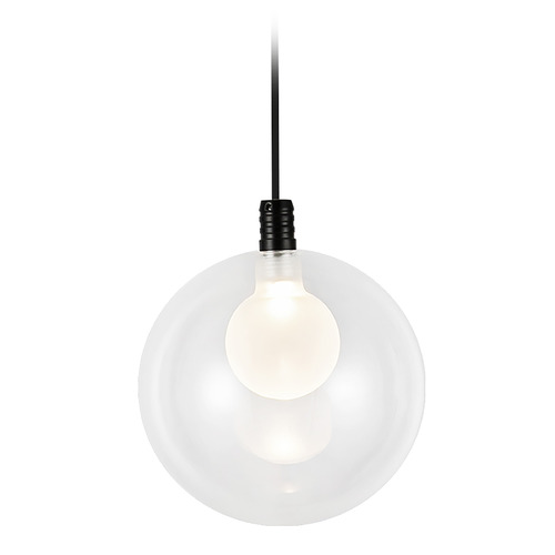 Kuzco Lighting Kuzco Lighting Bolla Black LED Mini-Pendant Light with Globe Shade PD3106-BK