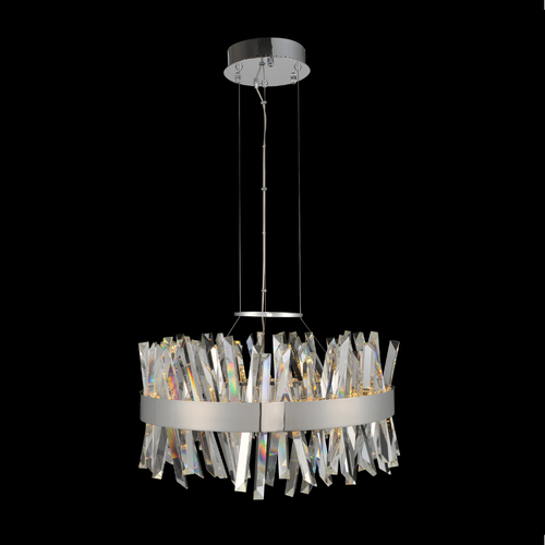 Allegri Lighting Glacier 25-Inch LED Pendant in Polished Chrome by Allegri Crystal 030254-010