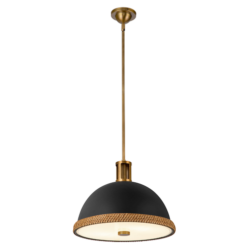 Alora Lighting Doral Pendant in Matte Black & Vintage Brass by Alora Lighting  PD331016MBVB