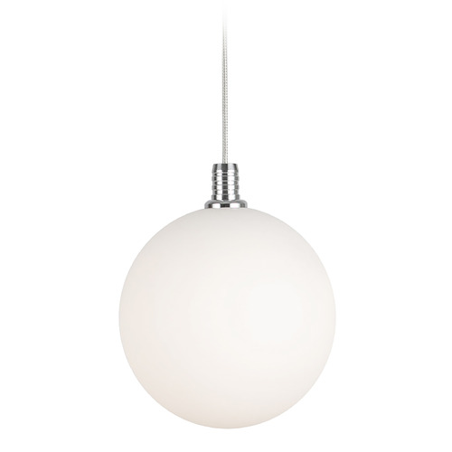 Kuzco Lighting Kuzco Lighting Bolla Chrome LED Mini-Pendant Light with Globe Shade PD3106-OP