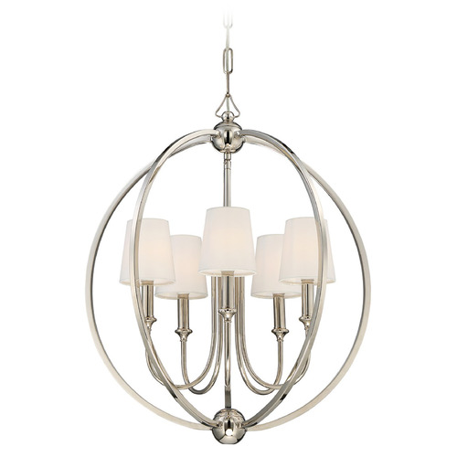 Crystorama Lighting Crystorama Lighting Libby Langdon Sylvan Polished Nickel Chandelier 2247-PN