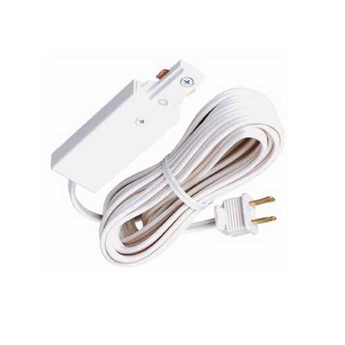 Juno Lighting Group Trac-Lites Cord and Plug Connector in White Finish by Juno Lighting Group R22 WH