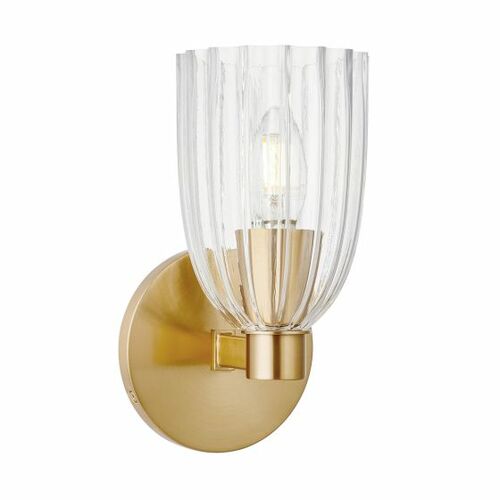 Meridian Single-Light Wall Sconce in Natural Brass by Meridian M90120NB