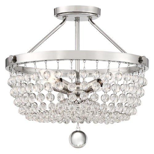 Quoizel Lighting Teresa Polished Nickel Semi-Flush by Quoizel Lighting TRA1716PK