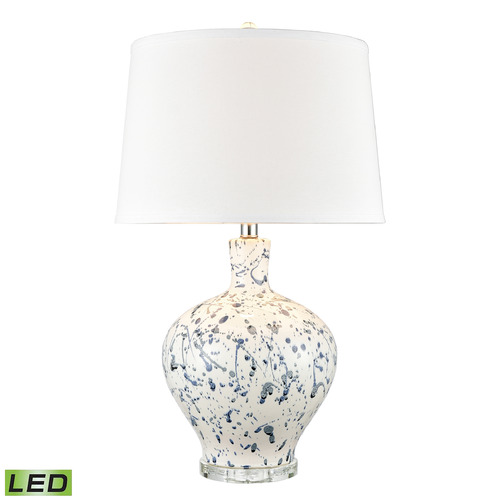 Elk Lighting Elk Lighting Rueben Crescent White & Clear LED Table Lamp with Empire Shade H0019-8030-LED