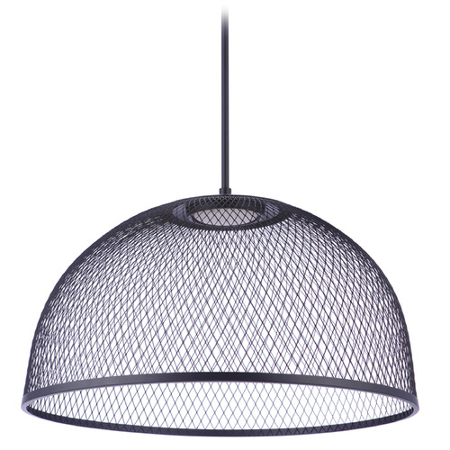 Craftmade Lighting Craftmade Lighting Sculptural Statement Flat Black LED Pendant Light with Bowl / Dome Shade P1005FB-LED