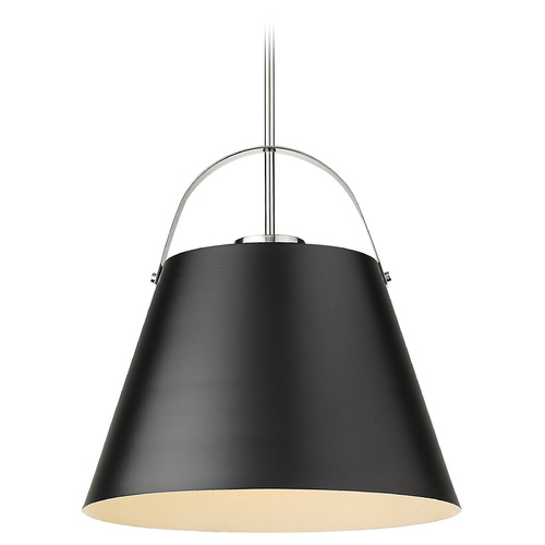 Z-Lite Z-Studio Matte Black & Brushed Nickel Pendant by Z-Lite 726P18-MB+BN