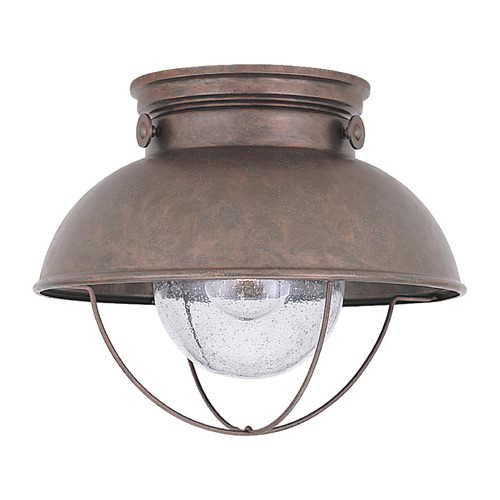Generation Lighting Sebring 9.25-Inch Weathered Copper LED Flush Mount by Generation Lighting 8869EN3-44