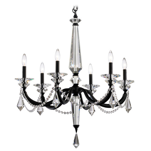 Schonbek Lighting Schonbek Worldwide Lighting Verona Black Crystal Chandelier S6706N-51R