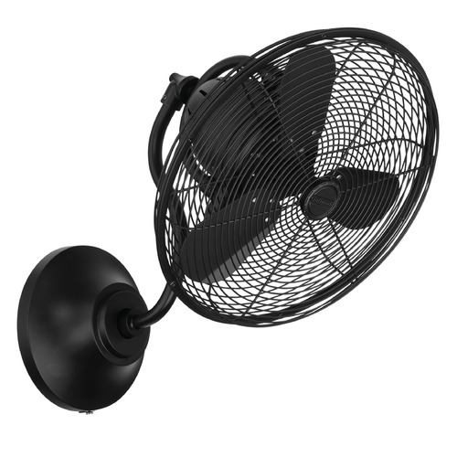 Craftmade Lighting Craftmade Lighting Bellows Flat Black Wall Fan BW116FB3-HW