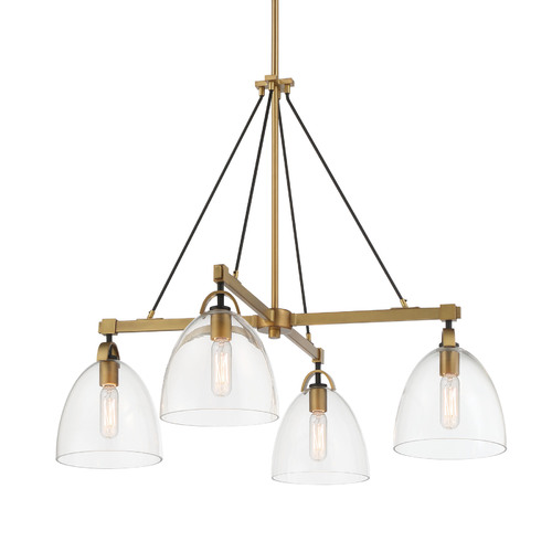 Minka Lavery Sommersby 4-Light Chandelier in Brass & Matte Coal by Minka Lavery 5714-876