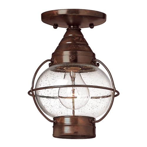 Hinkley Seeded Glass Semi-Flush Mount Bronze by Hinkley Lighting 2203SZ