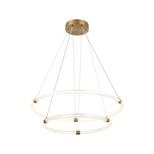 Matteo Lighting Matteo Lighting Inkara Aged Gold Brass LED Pendant Light C34856AG