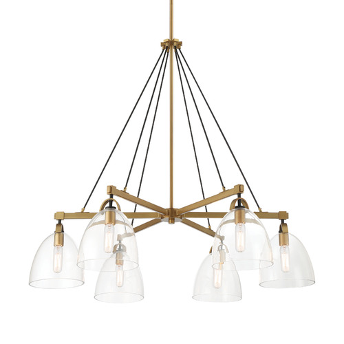 Minka Lavery Sommersby 6-Light Chandelier in Brass & Matte Coal by Minka Lavery 5716-876
