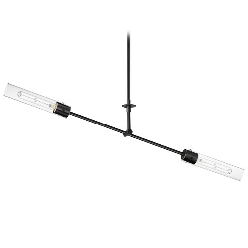 Maxim Lighting Maxim Lighting Equilibrium Black LED Island Light with Cylindrical Shade 26372CLBK