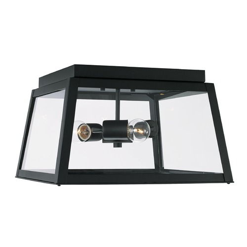 Capital Lighting Leighton 14.50-Inch Black Outdoor Flush Mount by HomePlace by Capital Lighting 943736BK