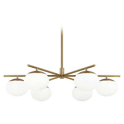 Visual Comfort Studio Collection Lune Large Chandelier in Burnished Brass by Visual Comfort Studio EC1246BBS