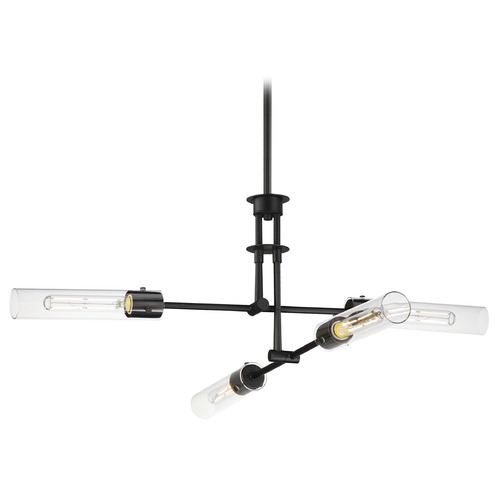 Maxim Lighting Maxim Lighting Equilibrium Black LED Pendant Light with Cylindrical Shade 26374CLBK