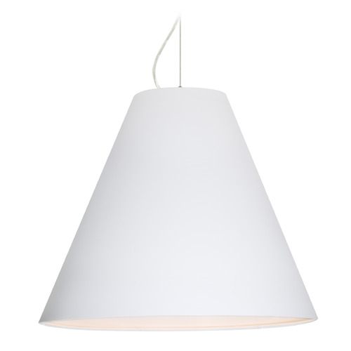 Besa Lighting Besa Lighting Dylan Satin Nickel LED Pendant Light with Conical Shade 1KX-DYLANWH-LED-SN