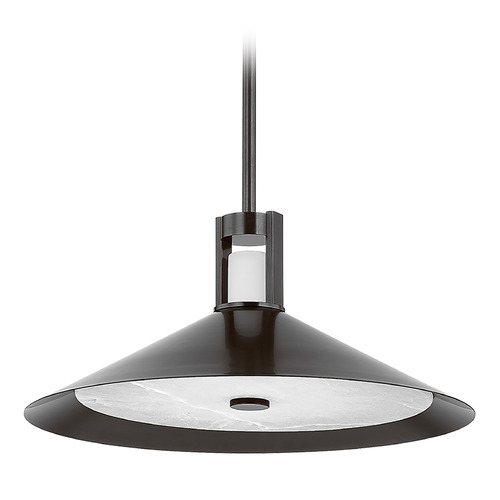 Hudson Valley Lighting Hudson Valley Lighting Clermont Distressed Bronze LED Pendant Light with Coolie Shade 3020-DB