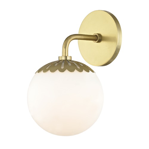 Mitzi by Hudson Valley Paige Aged Brass Sconce by Mitzi by Hudson Valley H193301-AGB