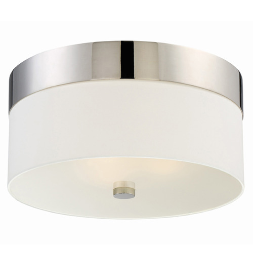 Crystorama Lighting Crystorama Lighting Libby Langdon Grayson Polished Nickel Flushmount Light 293-PN