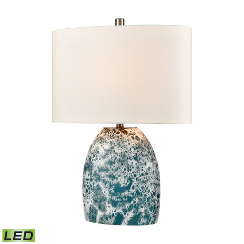 Elk Lighting Elk Lighting Offshore Blue LED Table Lamp with Oval Shade H0019-8552-LED