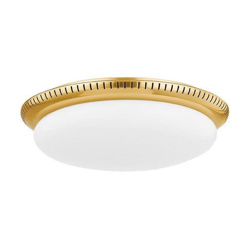 Hudson Valley Lighting Hudson Valley Lighting North Castle Aged Brass LED Flushmount Light 3114-AGB