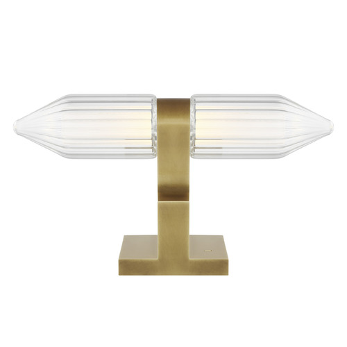 Visual Comfort Modern Collection Langston LED Table Lamp in Plated Brass by Visual Comfort Modern 700PRTLGSN8BR-LED927