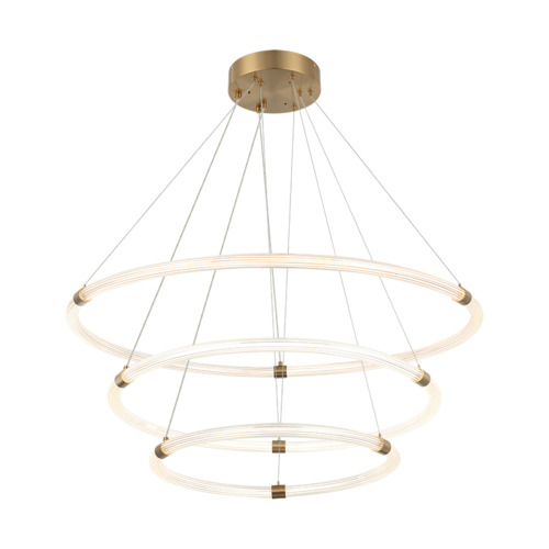 Matteo Lighting Matteo Lighting Inkara Aged Gold Brass LED Pendant Light C34896AG