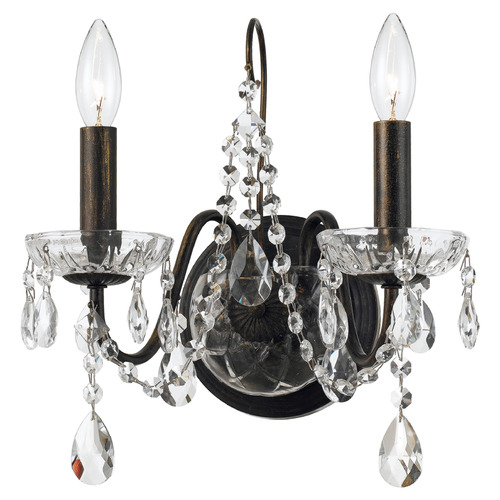 Crystorama Lighting Crystorama Lighting Butler English Bronze Sconce 3022-EB-CL-SAQ