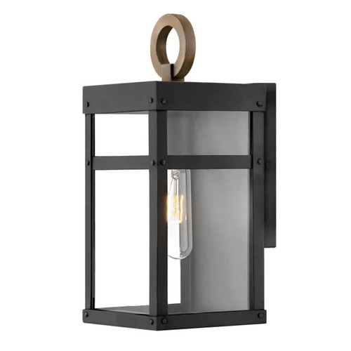 Hinkley Porter 13-Inch LED Outdoor Wall Light in Black & Bronze by Hinkley Lighting 2806BK-LL