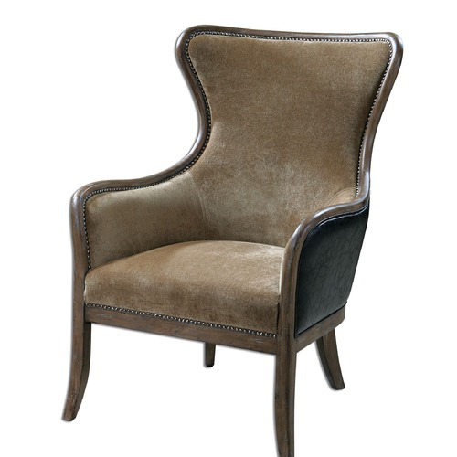 Uttermost Lighting Snowden Tan Wing Chair by Uttermost Lighting 23158
