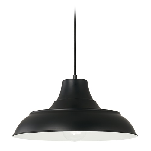 Capital Lighting Jones 15-Inch Pendant in Matte Black by HomePlace 342111MB