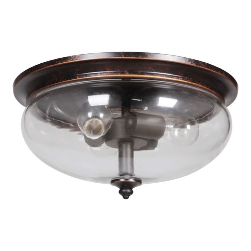 Craftmade Lighting Stafford 15-Inch Aged Bronze & Textured Black Flush Mount by Craftmade Lighting 38783-AGTB