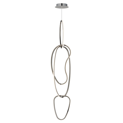ET2 Lighting Unity Vertical LED Pendant in Black Chrome by ET2 Lighting E24617-BC