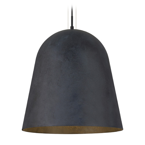 Visual Comfort Modern Collection Fett LED Pendant in Weathered Zinc by Visual Comfort Modern 700TDFETPE-LED930