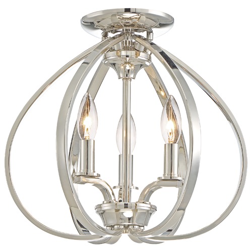 Minka Lavery Tilbury Polished Nickel Semi-Flush Mount by Minka Lavery 4983-613