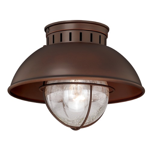 Vaxcel Lighting Seeded Glass Outdoor Flush Mount in Bronze by Vaxcel Lighting T0143