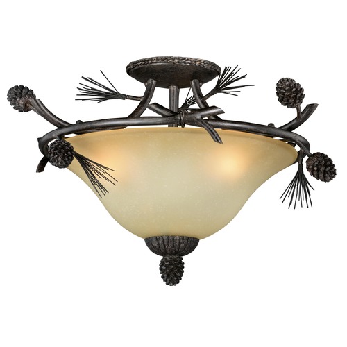 Vaxcel Lighting Sierra Black Walnut Semi-Flush Mount by Vaxcel Lighting C0121
