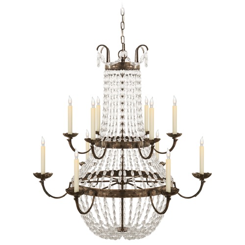 Visual Comfort Signature Collection E.F. Chapman Paris Flea Market Chandelier in Silver by Visual Comfort Signature CHC1508SHSSG